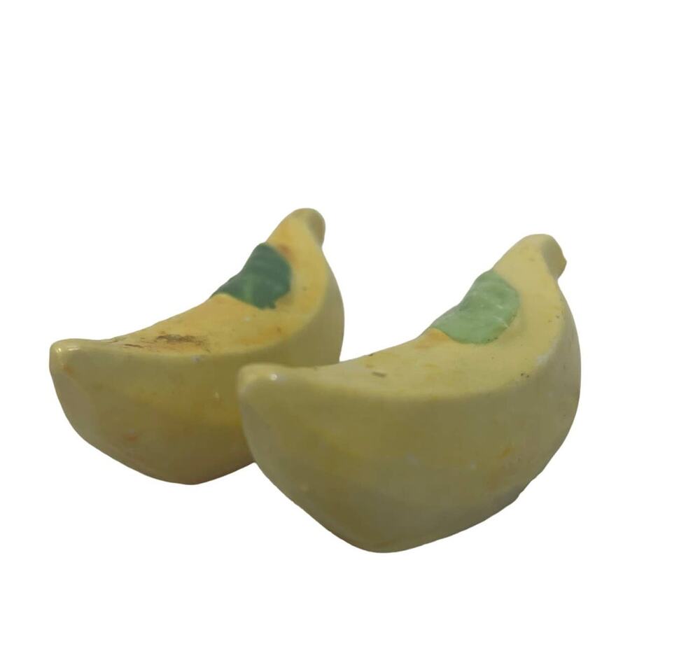 Vintage Ceramic Bananas Salt & Pepper Shakers Japan Fruit MCM Cute Kitsch